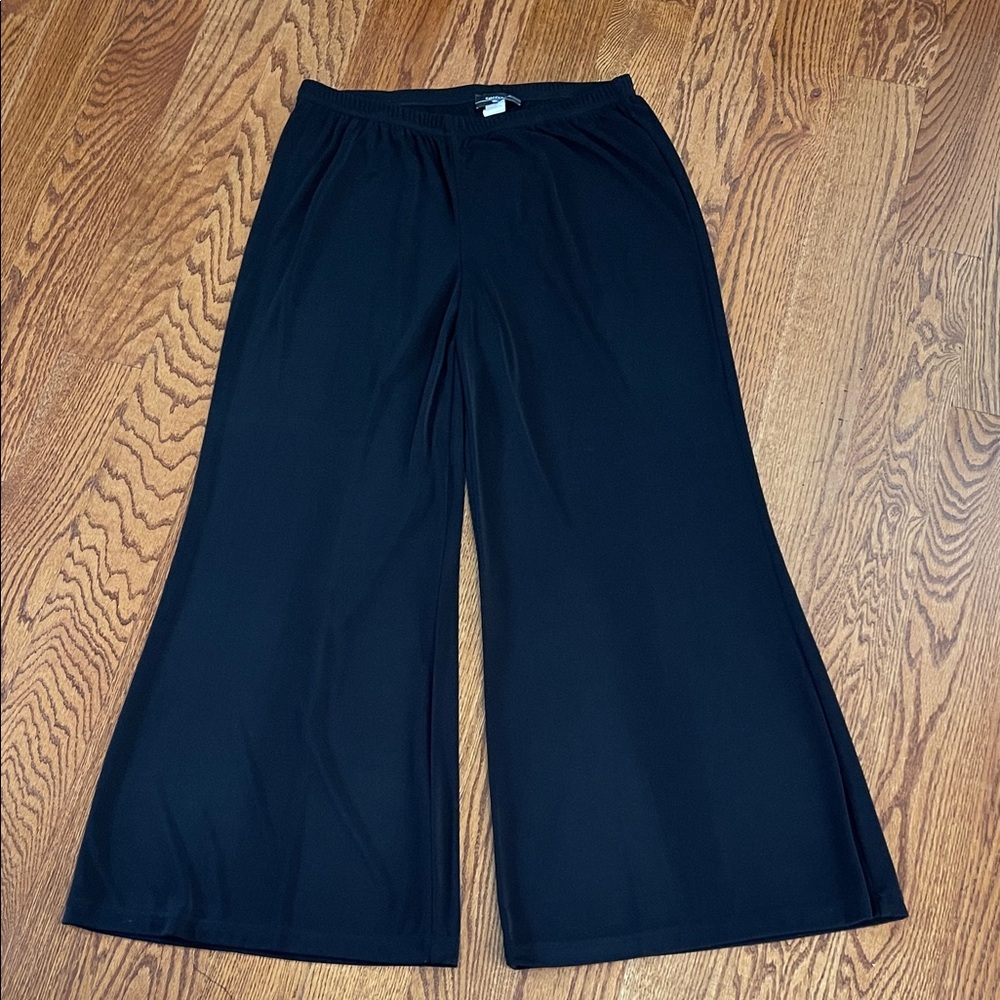 R&M Richards Women's Black Wide-Leg Pants